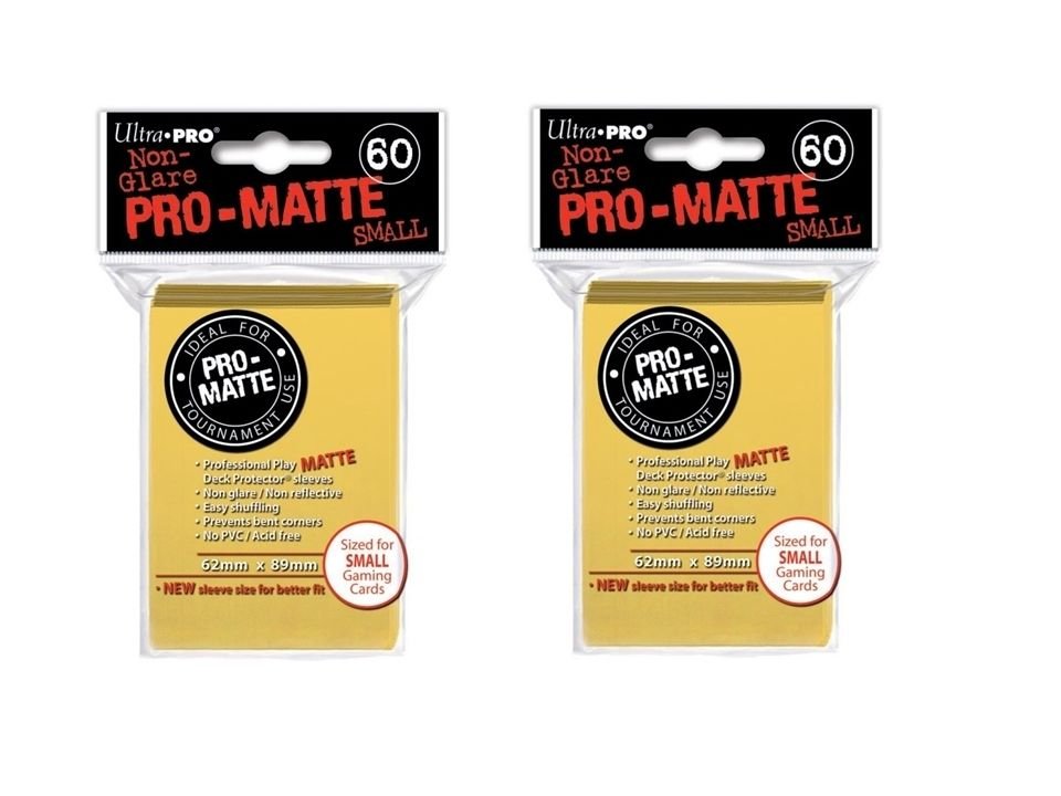 (360x) Ultra Pro YELLOW Pro-Matte SMALL YUGI Deck Protector Sleeves