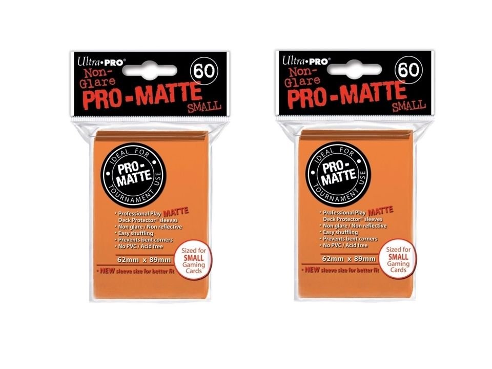 (600x) Ultra Pro ORANGE Pro-Matte SMALL YUGI Deck Protector Sleeves