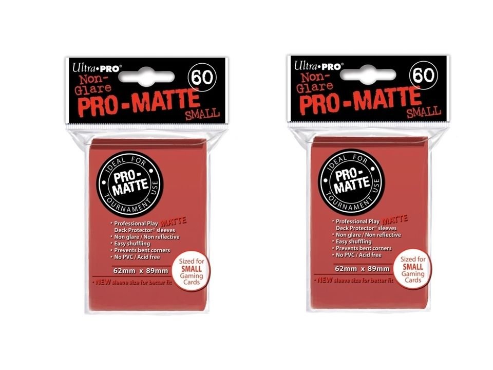 (360x) Ultra Pro RED Pro-Matte SMALL YUGI Deck Protector Sleeves