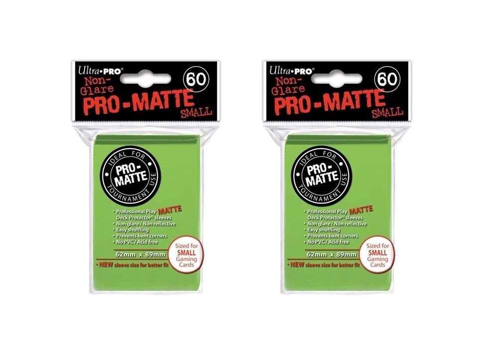 (360x) Ultra Pro LIME Pro-Matte SMALL YUGI Deck Protector Sleeves