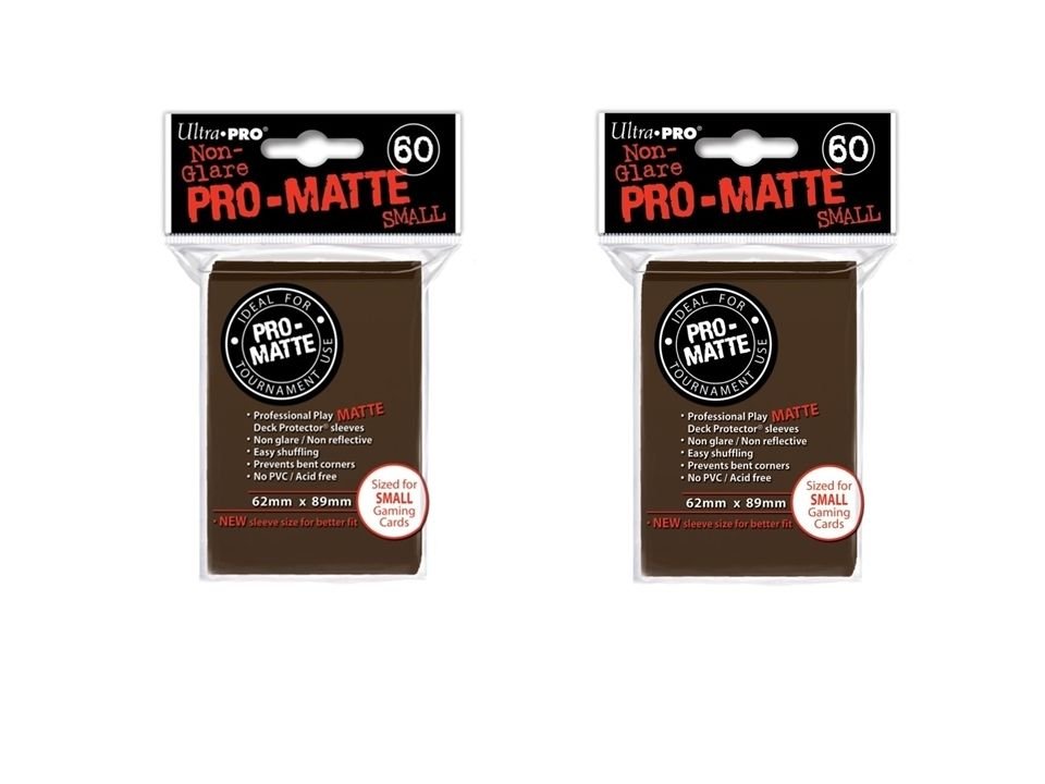 (120x) Ultra Pro BROWN Pro-Matte SMALL YUGI Deck Protector Sleeves