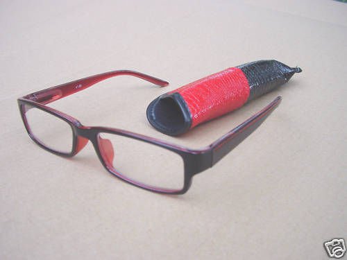 READING GLASSES RED/BLACK SPRING TEMPLE+ 2.5 +2.50