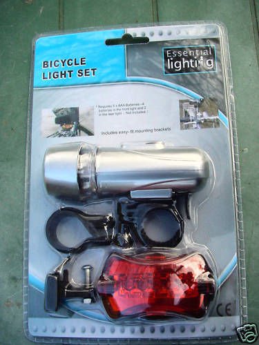 BICYCLE LED LIGHT SET CYCLE BIKE LIGHTS FRONT & REAR