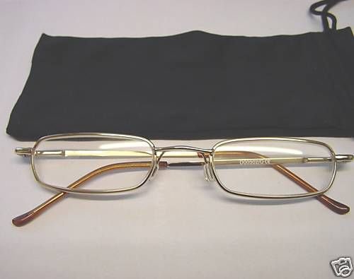 SPRUNG ARM READING GLASSES +3 +3.0 GILT THIN D502