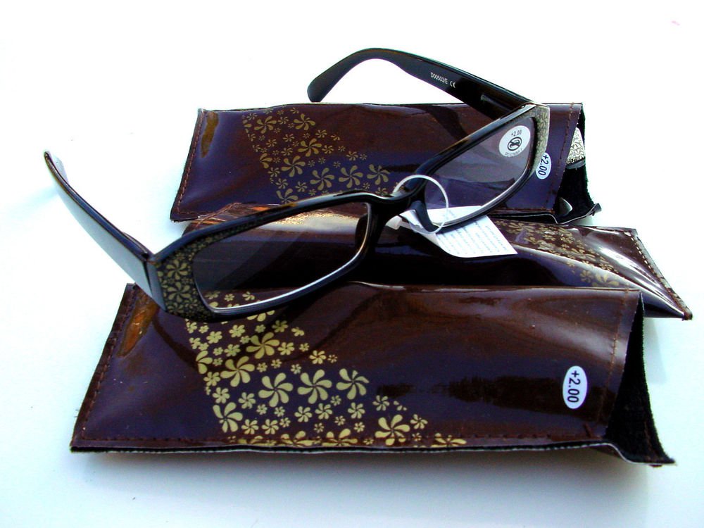 3 PAIRS OF STYLISH READING GLASSES DESIGNER BROWN GOLD +1.0 D503