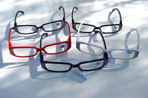 5 PAIRS DESIGNER READING GLASSES IN 5 DIFFERENT COLOURS +3.0 D503