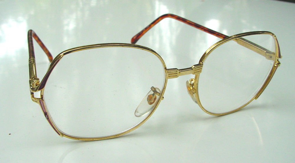 4 PAIRS RETRO READING GLASSES GOLD METAL +1.5