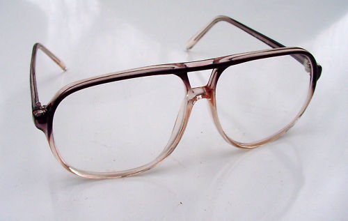 LARGE RETRO STYLE TWO TONE BROWN SQUARE AVIATOR SHAPE READING GLASSES +1.5 EURO