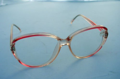 NEW RETRO READING GLASSES CLEAR PINK FRAMES + 1.5