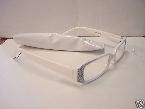STYLISH READING GLASSES DESIGNER WHITE BLACK +1.0 D503