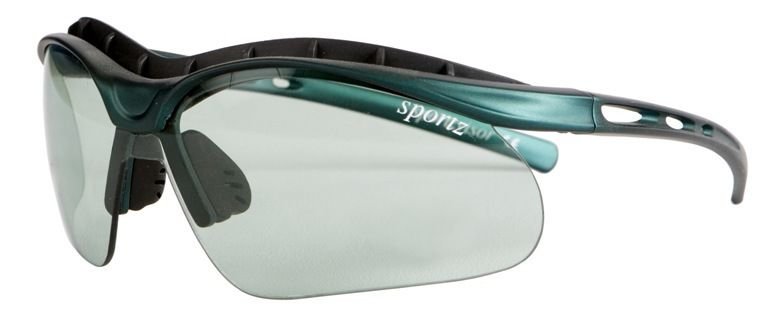 NEW GREEN SPORTZVISORS POLYCARBONATE SHATTERPROOF WRAP AROUND SPORTS GLASSES