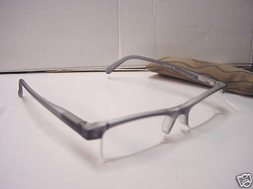 STYLISH READING GLASSES SPRUNG ARM GREY +2.50 D509