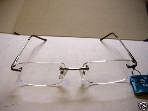 QUALITY READING GLASSES SPRUNG ARM RIMLESS + 1.25 E42