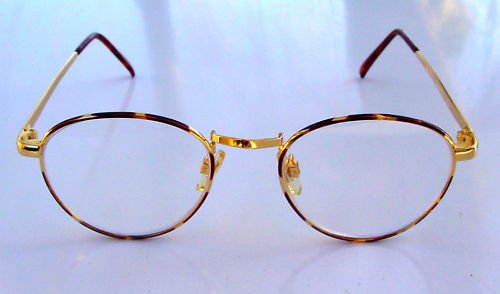 NEW SEMI ROUND READING GLASSES +1.25 GOLD COLOUR bay004