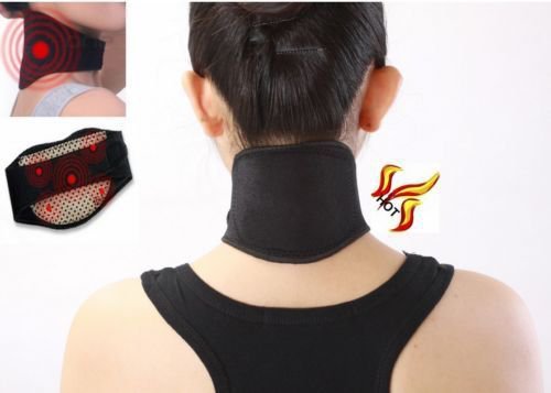NEW TOURMALINE SELF HEATING NECK WRAP STRAP BRACE MAGNETIC SUPPORT THEROPY