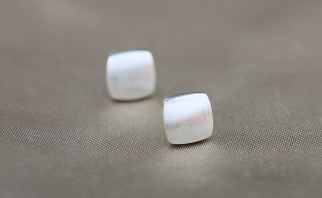 Sterling Silver 0.925 square earring