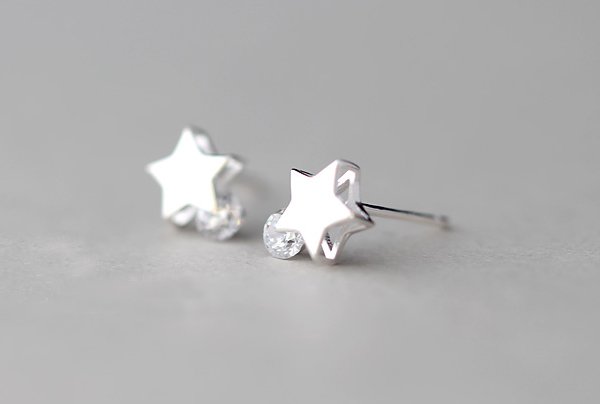 Sterling Silver 0.925 Star Earring