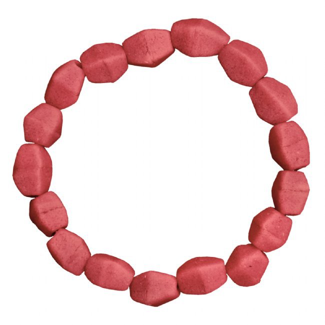Recycled Glass Stretch Bracelet Pink Red Handmade Fair Trade