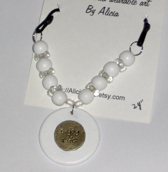 One of a kind necklace Enjoy Life costume jewelry