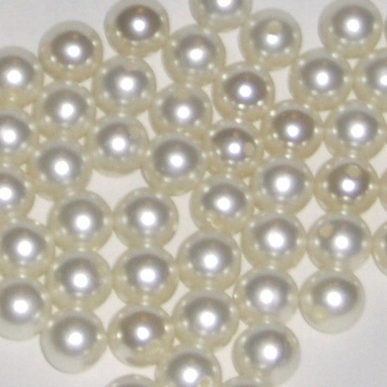 SALE 1 ounce 8mm Vintage faux pearl beads shiny white