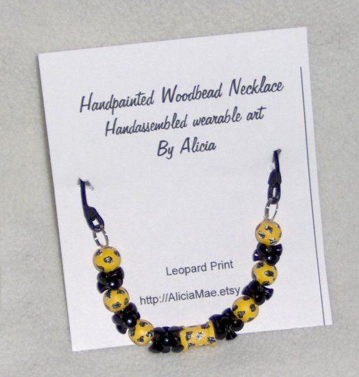Leopard print necklace