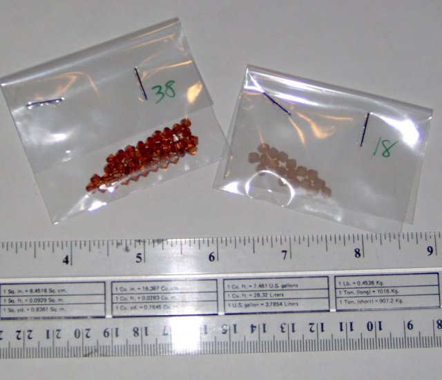 4mm acrylic plastic bicone beads - translucent brown and cappuccino