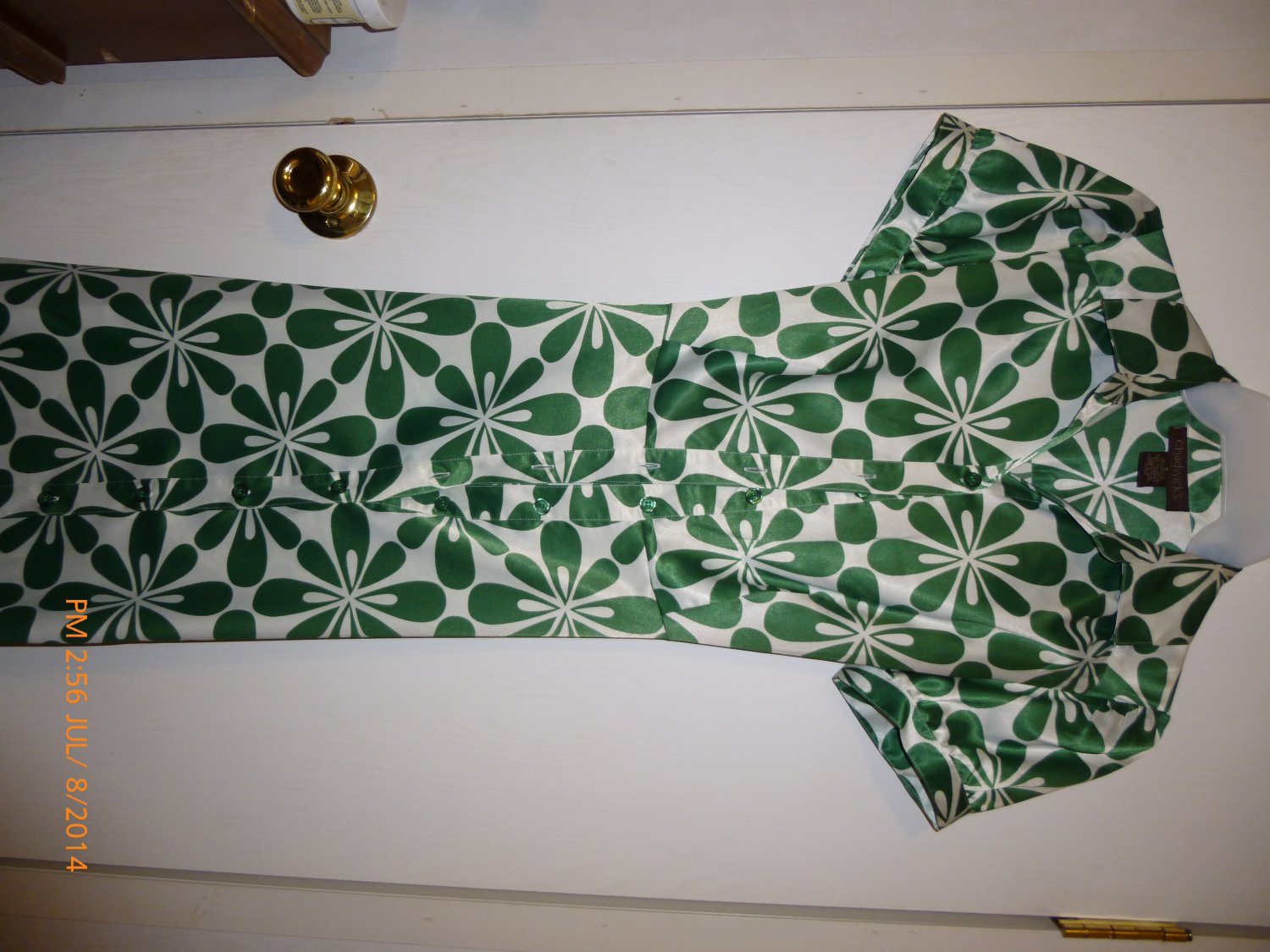 Hollywood Inspired 1950's Green Floral Dress