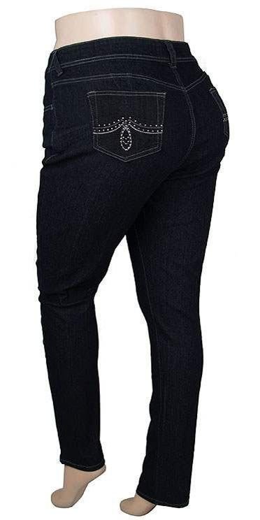 WOMENS PLUS SIZE STRETCH DENIM SKINNY LEG JEANS SIZE 24 26 28