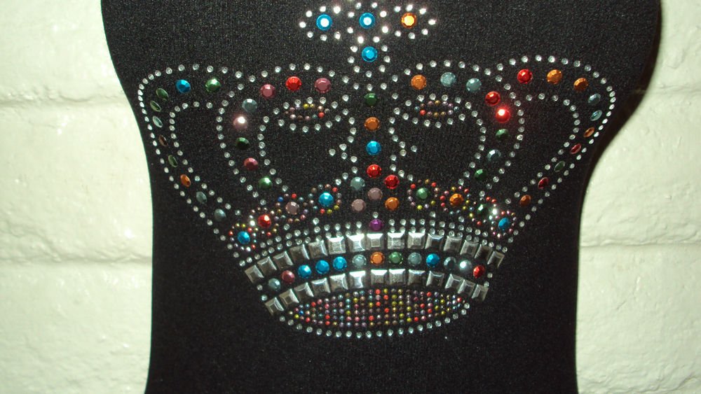 WOMENS BLACK SUMMER BEACH SPANDEX JEWELED SQUARE BACK CAMI TANK TOP SIZE S M