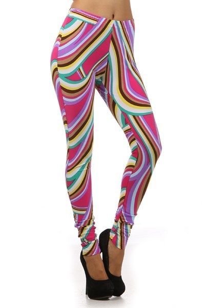 WOMENS PINK BROWN LAVENDER YELLOW WHITE SPANDEX POLYESTER LEGGINGS SIZE XL