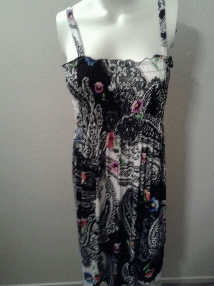 WOMENS MINI SUMMER BEACH CASUAL DRESS BLACK WHITE PINK POLYESTER SPANDEX SIZE M