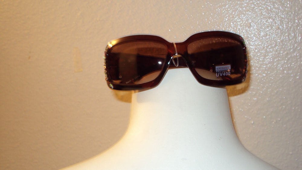 Montana West Sun Glasses with Decorative Beads and Guns with Rhinestones