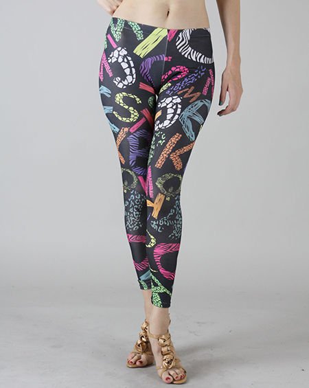 WOMENS BLACK WHITE PINK PLUS SIZE LEGGINGS SIZE 1X 2X 3X