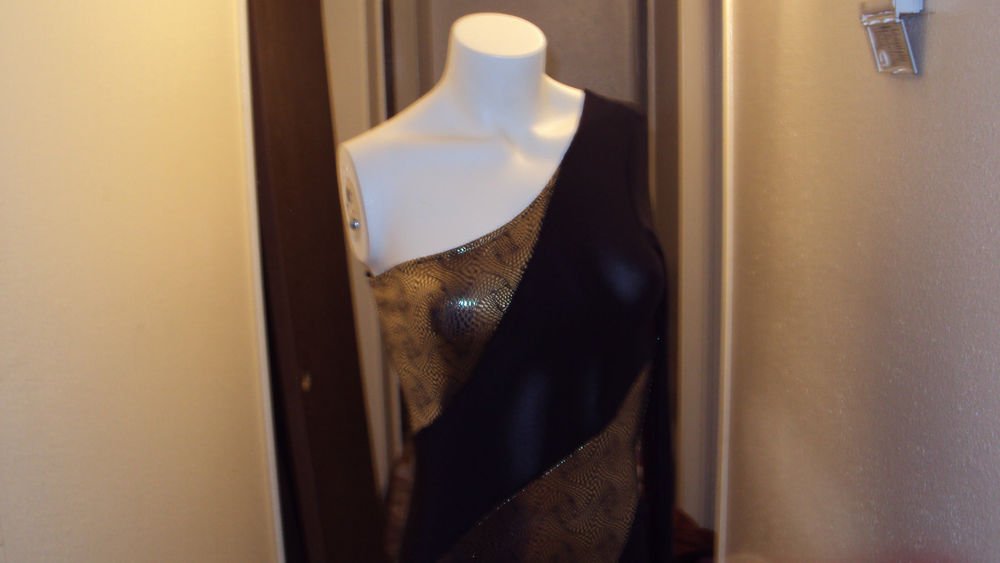 Party Mini Dress Black & Gold Size Small Medium Cocktail Club