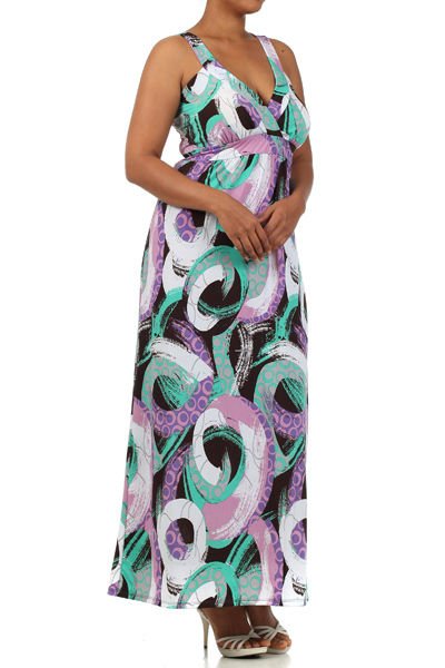 WOMENS PLUS SIZE LAVENDER LIGHT GREEN WHITE SUMMER BEACH CASUAL MAXI 1X 2X 3X