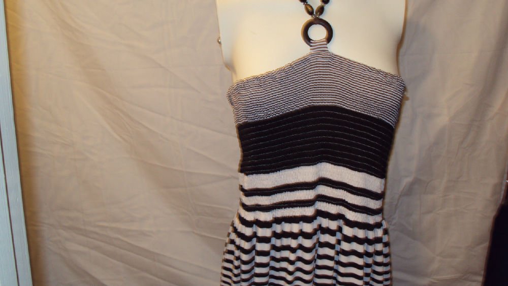 WOMENS STRIPED BLACK AND WHITE SUMMER BEACH CASUAL SIZE 3X