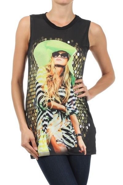 WOMENS CASUAL POLYESTER TANK CAMI TOP YELLOW GREEN SIZE S M L