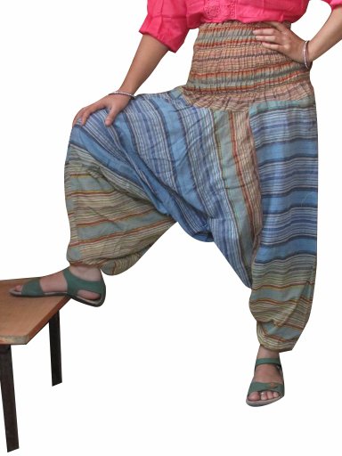 Wholesale Lot 10Pc Stripes Harem Pants Baggy Genie Trouser Jumpsuit Boho Gypsy