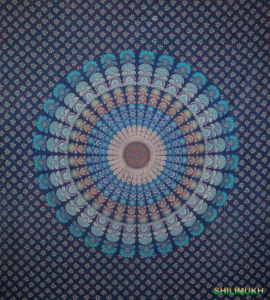 Wall Hanging Bed Cover Tapestry Bird Bedspread Horoscope Mandala Flower print