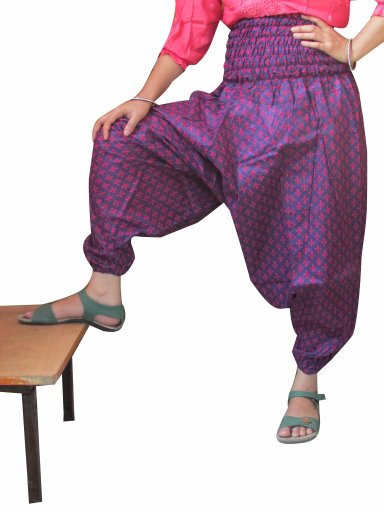 Indian Purple Color Harem pants Baggy Genie Trouser Jumpsuit Boho Gypsy Indian