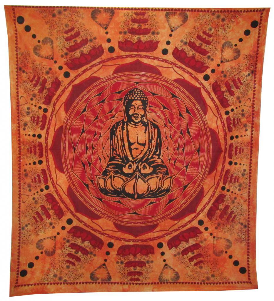 Buddha Wall Hanging Bed Cover Curtain Tapestry Boho Hippie Mandala Bedspread