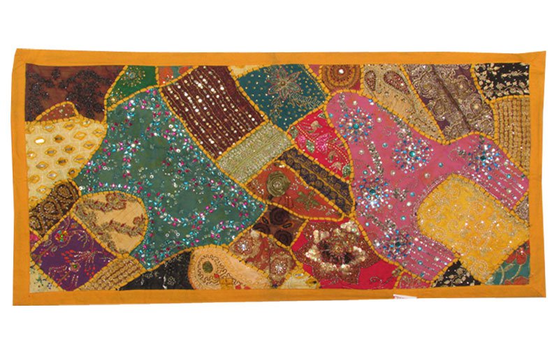 39" Embroidery Wall Hanging Art Ethnic Patchwork Tapestry Decor Handmade Throw