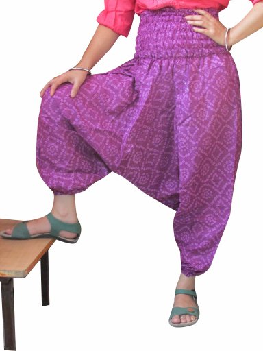 Jaipuri Bandhej Print Harem pants Genie Trouser Baggy Jumpsuit Boho Gypsy