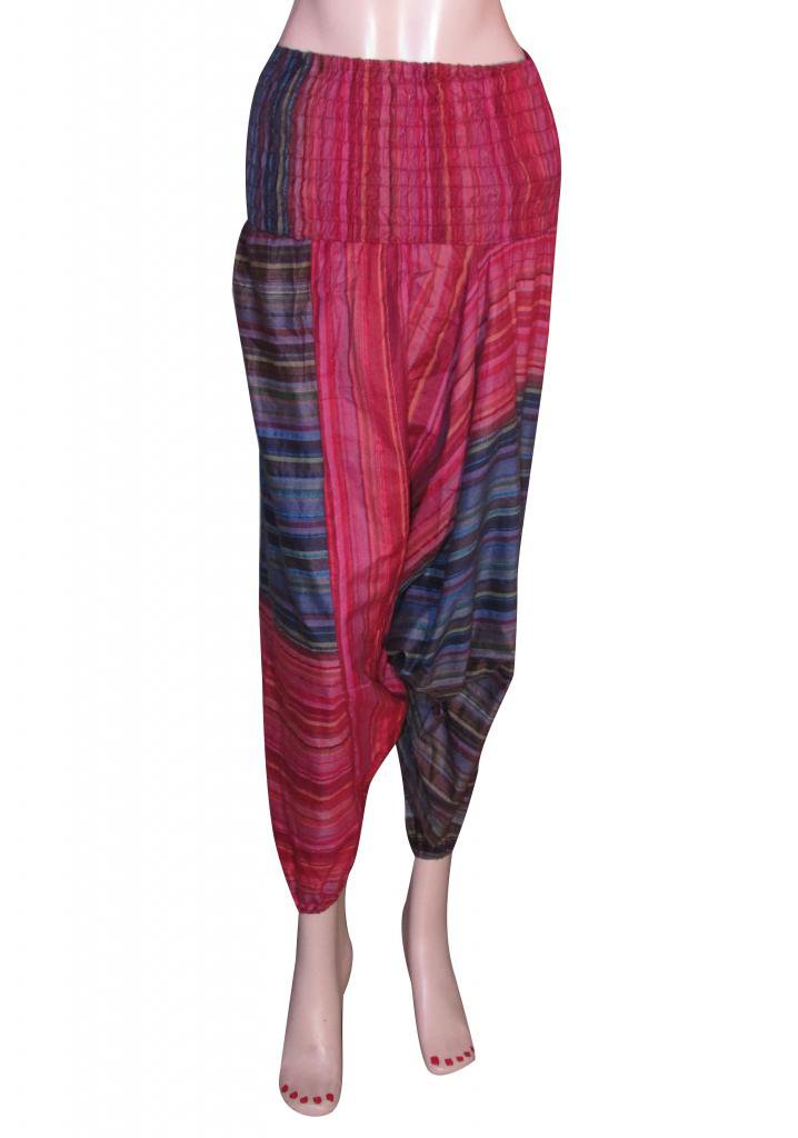 Gypsy Indian Multi Color Harem Pants Stripes Baggy Genie Trouser Jumpsuit Boho