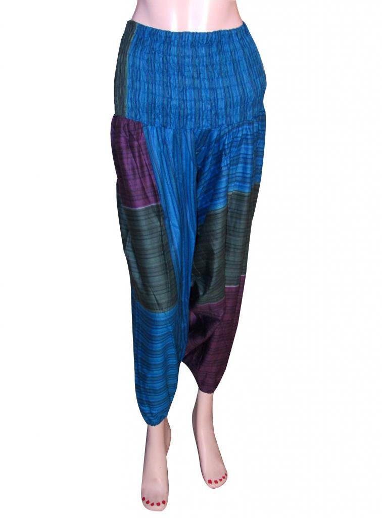 Jumpsuit Boho Gypsy Indian Multi Color Harem Pants Stripes Baggy Genie Trouser