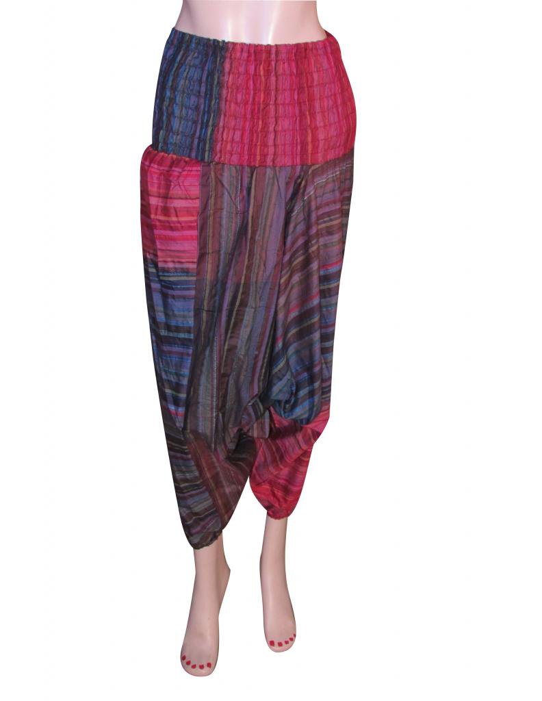 Boho Gypsy Indian Multi Color Harem Pants Stripes Baggy Genie Trouser Jumpsuit