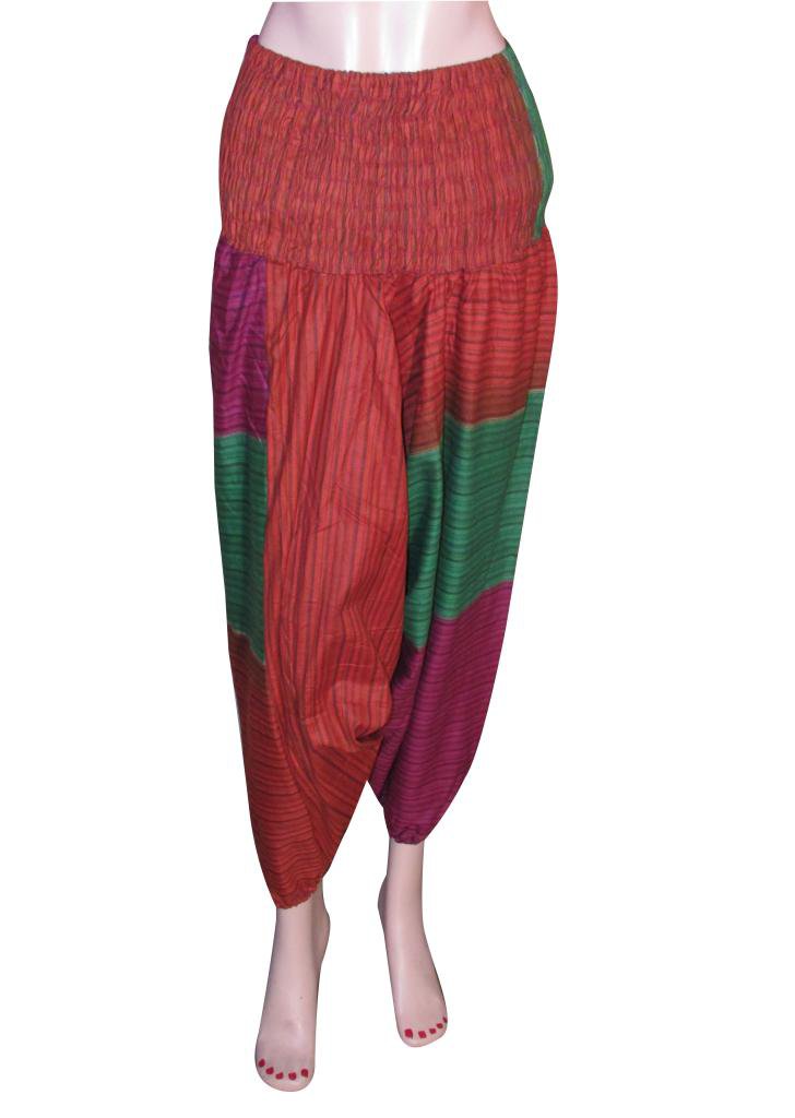 Gypsy Indian Multi Color Harem Pants Stripes Baggy Genie Trouser Jumpsuit Boho