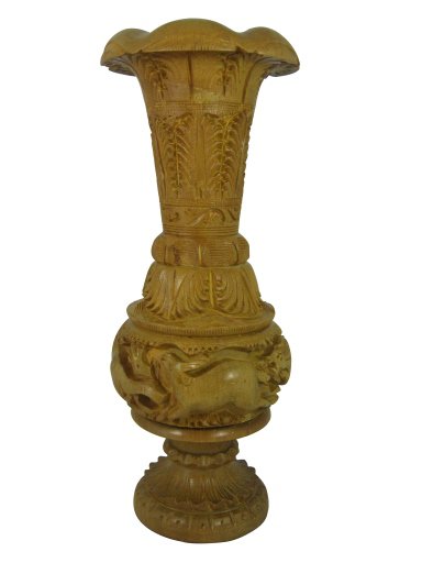 Exclusive Beautiful Flower Pot Handmade Wooden Designer Vase Rajasthani Art