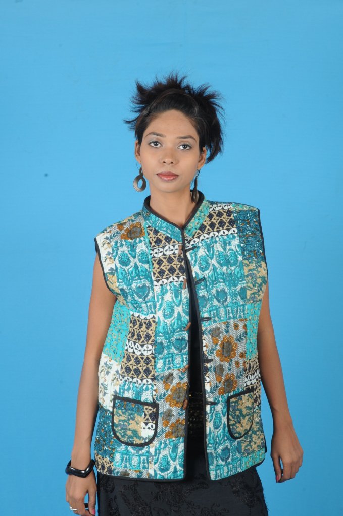 Winter Vintage Cotton Jacket Handicraft Printed Reversible Quilted Gudri Coat