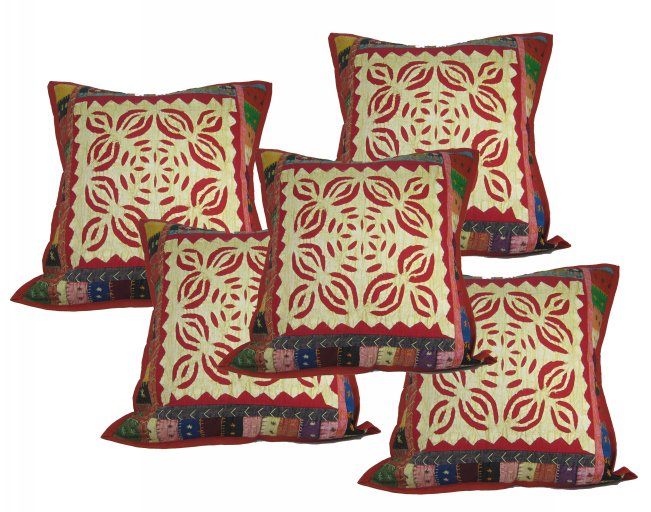 Traditional Cushion Cover Home Decor Patch Work Cotton Pillow Covers 16X16 Throw